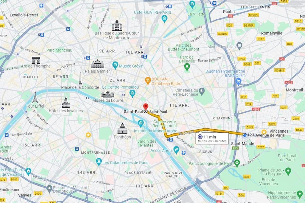 Superbe Appartement Terrasse 75M Paris Saint-Mandé Exteriör bild